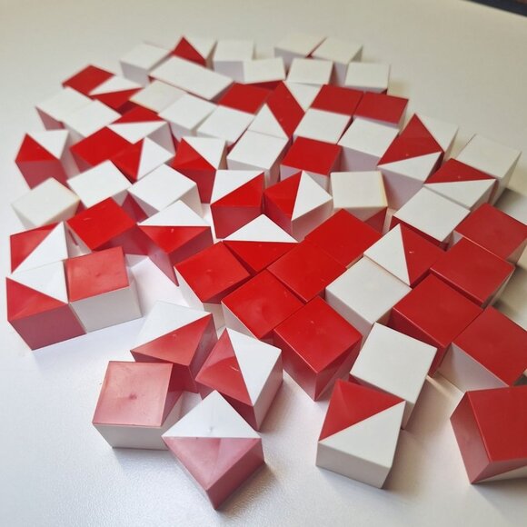 Trac 4 Replacement Blocks Angle Vintage Game Speed Memory Matching Patterns - Picture 2 of 4